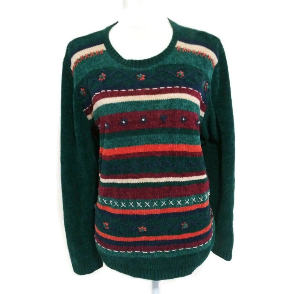 VTG ALFRED DUNNER Embroidered Long Sleeve Sweater